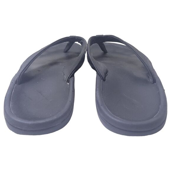 Olukai Ohana Black Flip-Flop Thong Sandals Women's 11 - Picture 8 of 12